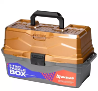 YAshchik dlya snastej Tackle Box trekhpolochnyj NISUS zolotoj YAshchik dlya snastej Tackle Box trekhpolochnyj NISUS zolotoj
