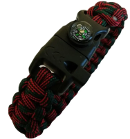 Braslet Sledopyt iz parakorda so svistkom, kompasom i ognivom Braslet Sledopyt iz parakorda so svistkom, kompasom i ognivom