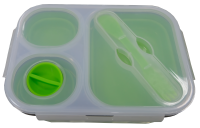 Kontejner Premier Fishing silikonovyj skladnoj 3 otseka s lovilkoj (PR-FH043) Kontejner Premier Fishing silikonovyj skladnoj 3 otseka s lovilkoj (PR-FH043)