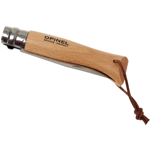 Nozh Opinel Tradition №8, nerzhaveyushchaya stal', buk, s kozhanym temlyakom5 Nozh Opinel Tradition №8, nerzhaveyushchaya stal', buk, s kozhanym temlyakom5