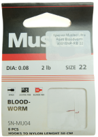 Kryuchki Mustad Ultra Point Bloodworm 60015NP-RB Kryuchki Mustad Ultra Point Bloodworm 60015NP-RB