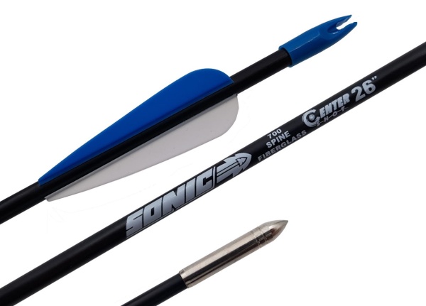 Strela luchnaya fiberglass Centershot Sonic 26 operenie Parabolic 34