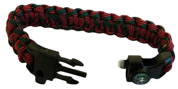 Braslet Sledopyt iz parakorda so svistkom, kompasom i ognivom2 Braslet Sledopyt iz parakorda so svistkom, kompasom i ognivom2