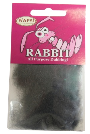 Dabbing Wapsi Rabbit Dubbing DARK GREY 1 Dabbing Wapsi Rabbit Dubbing DARK GREY 1