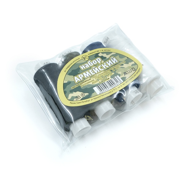 Набор швейных ниток Армейский 45ЛЛ (4шт) цветные 2 Набор швейных ниток Армейский 45ЛЛ (4шт) цветные 2