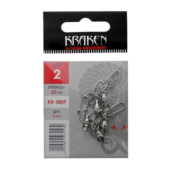 Карабин с вертлюгом на подшипнике Kraken KR-3809 2 Карабин с вертлюгом на подшипнике Kraken KR-3809 2