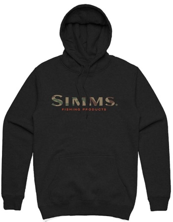 Tolstovka Simms Logo Hoody, Black Tolstovka Simms Logo Hoody, Black