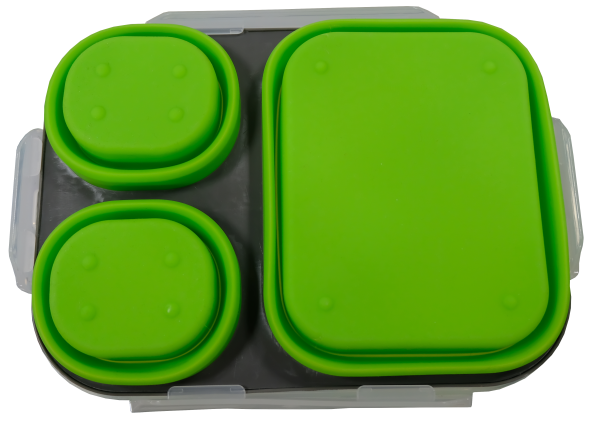 Kontejner Premier Fishing silikonovyj skladnoj 3 otseka s lovilkoj (PR-FH043)3 Kontejner Premier Fishing silikonovyj skladnoj 3 otseka s lovilkoj (PR-FH043)3