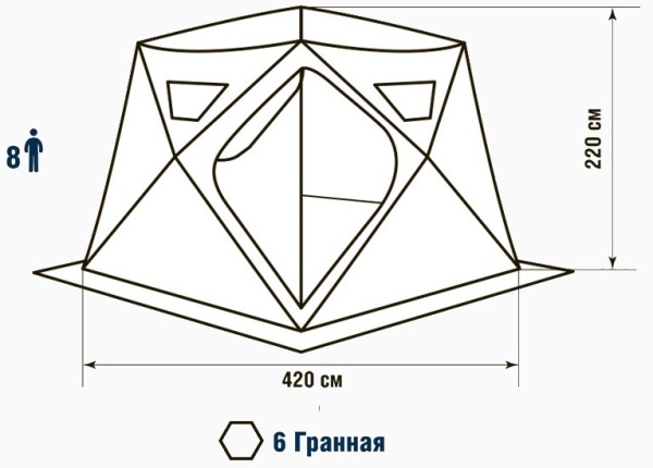 Palatka zimnyaya Higashi Yurta Hot DC3