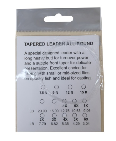 konusnyj-podlesok-fly-fishing-tapered-leader-9ft-4x 1