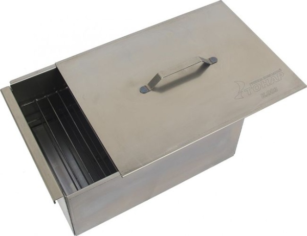 Koptil'nya Tonar (K-003) dvuhyarusnaya s poddonom dlya sbora zhira 380h280h170 (stal' 1,5mm)5 Koptil'nya Tonar (K-003) dvuhyarusnaya s poddonom dlya sbora zhira 380h280h170 (stal' 1,5mm)5