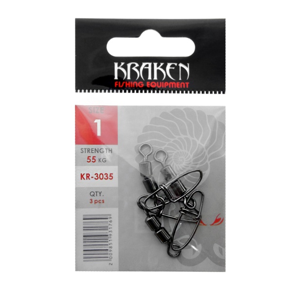 Карабин с двойным вертлюглом Kraken KR-3035 1 Карабин с двойным вертлюглом Kraken KR-3035 1