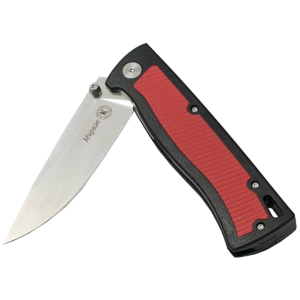 nozh-skladnoj-pp-kizlyar-mirazh-d2-polirovannyj-ehlastron-krasnyj 2