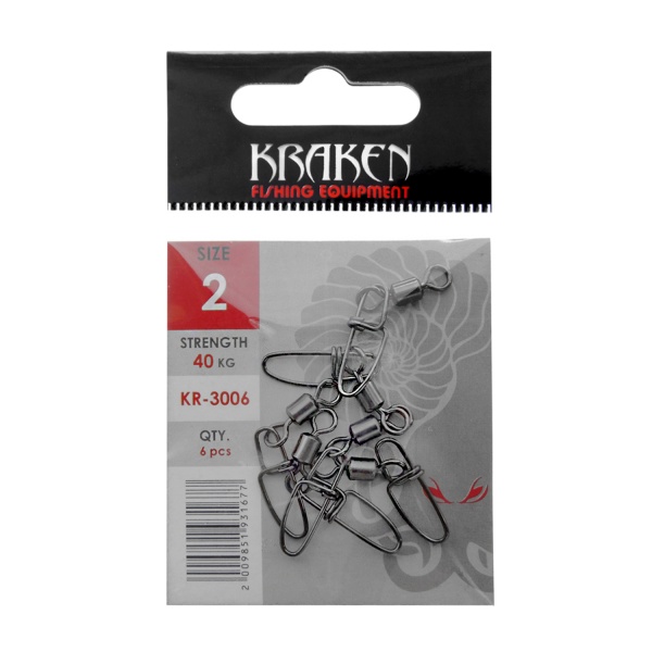 Карабин с вертлюгом Kraken KR-3006 2 Карабин с вертлюгом Kraken KR-3006 2