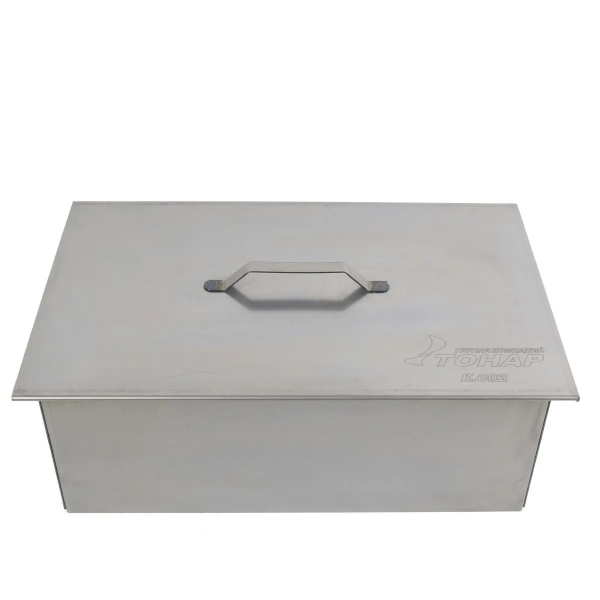 Koptil'nya Tonar (K-002) dvuhyarusnaya s poddonom dlya sbora zhira 450h280h170 (stal' 1,5mm)3 Koptil'nya Tonar (K-002) dvuhyarusnaya s poddonom dlya sbora zhira 450h280h170 (stal' 1,5mm)3