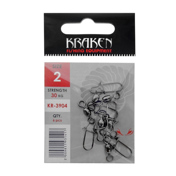 Карабин с вертлюгом Kraken KR-3904 2 Карабин с вертлюгом Kraken KR-3904 2