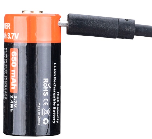 Akkumulyator 16340 FiTorch 650mAh s zaryadkoj USB 2 Akkumulyator 16340 FiTorch 650mAh s zaryadkoj USB 2