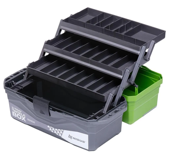 YAshchik dlya snastej Tackle Box trekhpolochnyj NISUS zelenyj4 YAshchik dlya snastej Tackle Box trekhpolochnyj NISUS zelenyj4