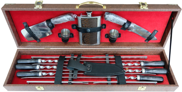 SHashlychnyj nabor №5-2 Kizlyar (korichnevyj) kozha